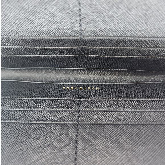 Tory Burch Emerson Black Saffiano Leather Wallet - Picture 5 of 7